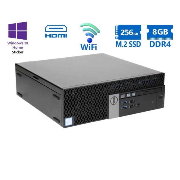 Dell (A-) 7040 SFF WiFi i5-6500/8GB DDR4/256GB M.2 SSD/DVD/10H Grade A- Refurbished PC Dell (A-) 7040 SFF WiFi i5-6500/8GB DDR4/256GB M.2 SSD/DVD/10H Grade A- Refurbished PC