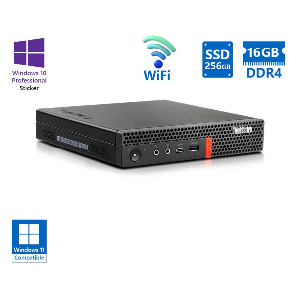 Lenovo ThinkCentre M720q Tiny WiFi i5-8500T/16GB DDR4/256GB SSD/No ODD/10P Grade A Refurbished PC