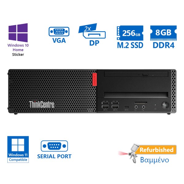 Lenovo M920s SFF i5-8500/8GB DDR4/256GB M.2 SSD/No ODD/10H Grade A+ Refurbished PC Lenovo M920s SFF i5-8500/8GB DDR4/256GB M.2 SSD/No ODD/10H Grade A+ Refurbished PC