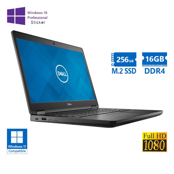 Dell Latitude 5490 i5-8350U/14``FHD/16GB DDR4/256GB M.2 SSD/No ODD/10P Grade A Refurbished Laptop