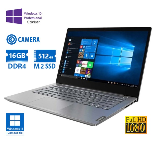 Lenovo (A-) ThinkBook 14-IIL i7-1065G7/14``FHD/16GB DDR4/512GB M.2 SSD/No ODD/Camera/10P Grade A- Re