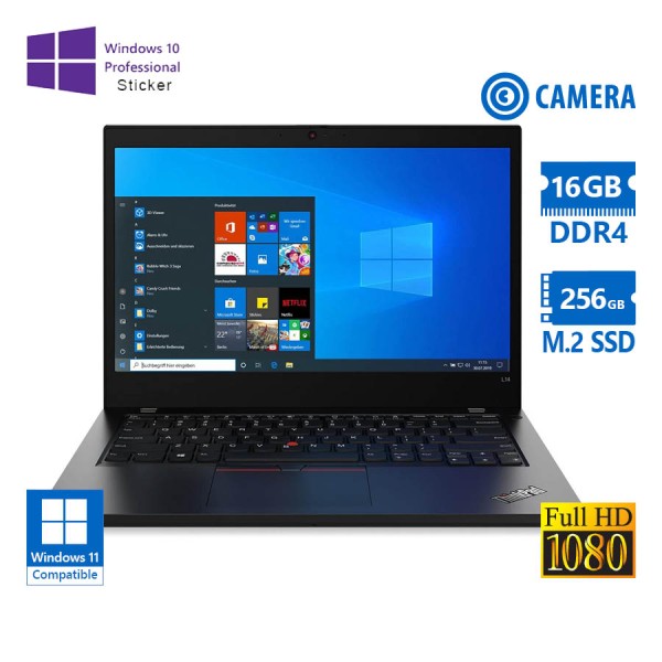 Lenovo (A-) ThinkPad L14 Gen 1 i5-10210U/14``FHD/16GB DDR4/256GB M.2 SSD/No ODD/Camera/10P Grade A-
