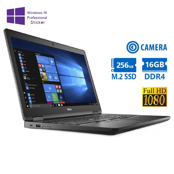 Dell Latitude 5580 i7-7820HQ/15.6``FHD/16GB DDR4/256GB M.2 SSD/No ODD/Camera/10P Grade A Refurbished
