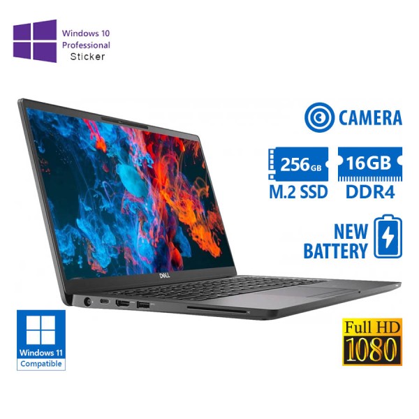 Dell (A-) Latitude 7400 i5-8365U/14``FHD/16GB DDR4/256GB M.2 SSD/No ODD/Camera/New Battery/10P Grade