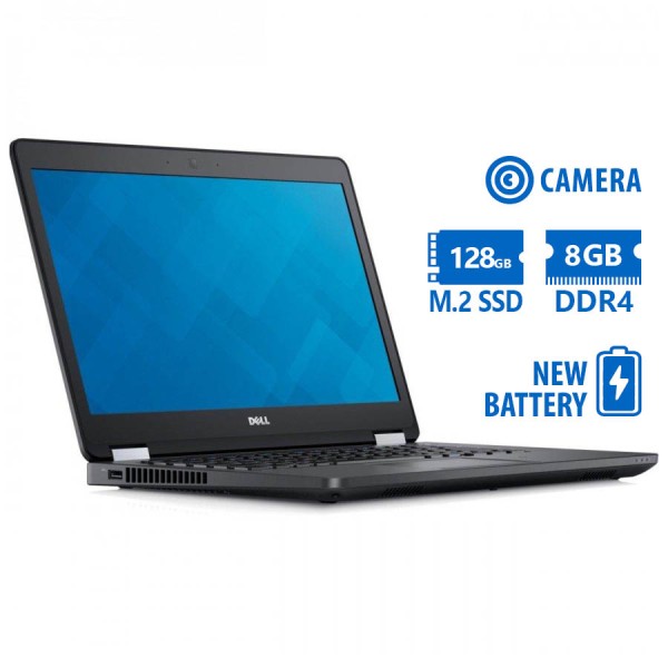 Dell (A-) Latitude E5470 i5-6300U/14``/8GB DDR4/128GB M.2 SSD/No ODD/Camera/New Battery/8P Grade A-