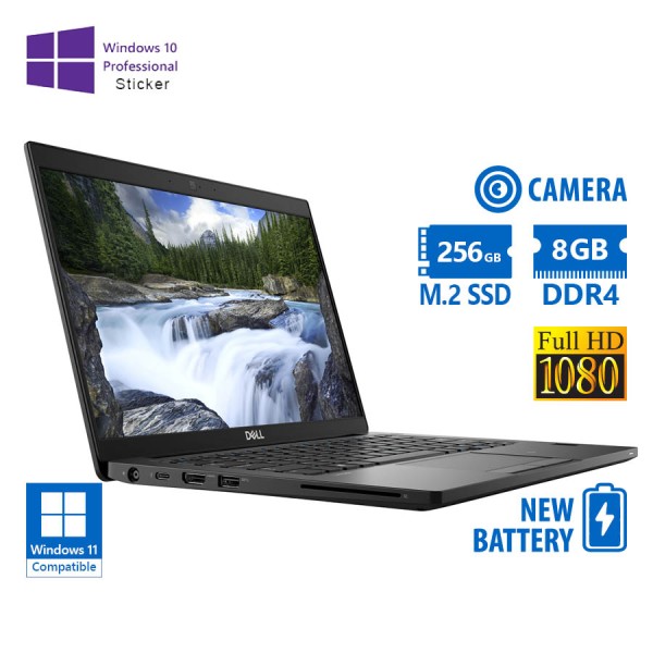 Dell Latitude 7390 i5-8350U/13.3”FHD/8GB DDR4/256GB M.2 SSD/No ODD/Camera/New Battery/10P Grade A Re