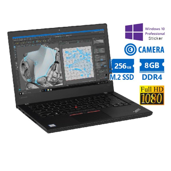 Lenovo ThinkPad T470 i5-6300U/14``FHD/8GB DDR4/256GB M.2 SSD/No ODD/Camera/10P Grade A Refurbished L Lenovo ThinkPad T470 i5-6300U/14``FHD/8GB DDR4/256GB M.2 SSD/No ODD/Camera/10P Grade A Refurbished L