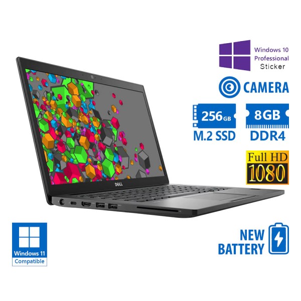 Dell Latitude 7490 i5-8350U/14”FHD/8GB DDR4/256GB M.2 SSD/No ODD/Camera/New Battery/10P Grade A Refu