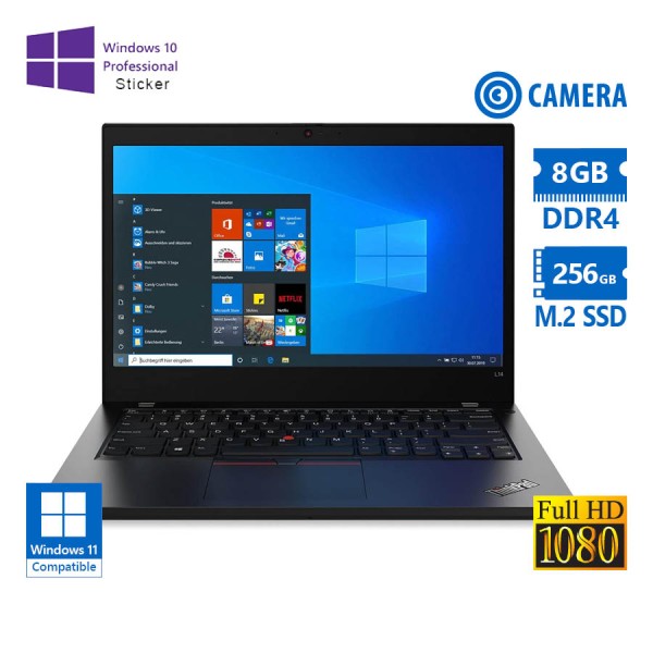 Lenovo ThinkPad L14 Gen 1 i5-10210U/14``FHD/8GB DDR4/256GB M.2 SSD/No ODD/Camera/10P Grade A Refurbi