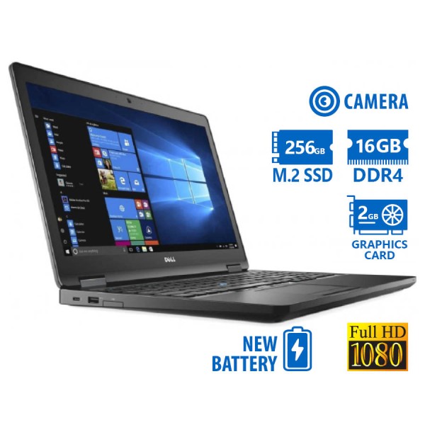Dell Latitude 5580 i7-7820HQ/15.6``FHD/16GB DDR4/256GB M.2 SSD/No ODD/GeForce 940MX (2GB)/Camera/New