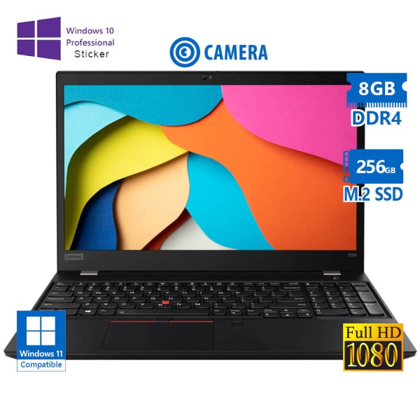 Lenovo ThinkPad T590 i5-8265U/15.6``FHD/8GB DDR4/256GB M.2 SSD/No ODD/Camera/10P Grade A Refurbished