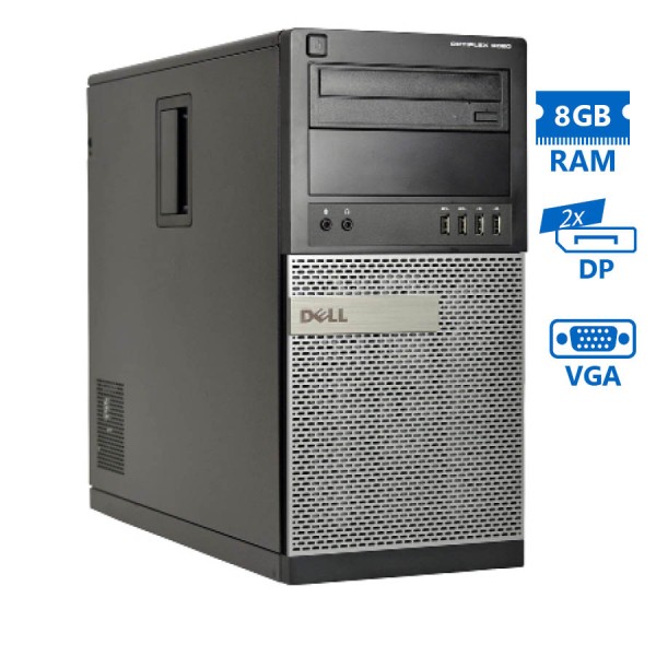 Dell (A-) 9020 Tower i5-4670/8GB DDR3/500GB/DVD/7H Grade A- Refurbished PC