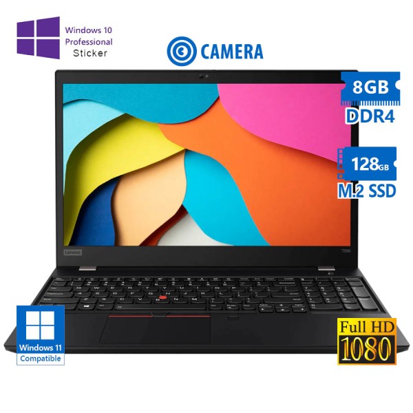 Lenovo (A-) ThinkPad T590 i5-8265U/15.6``FHD/8GB DDR4/128GB M.2 SSD/No ODD/Camera/10P Grade A- Refur