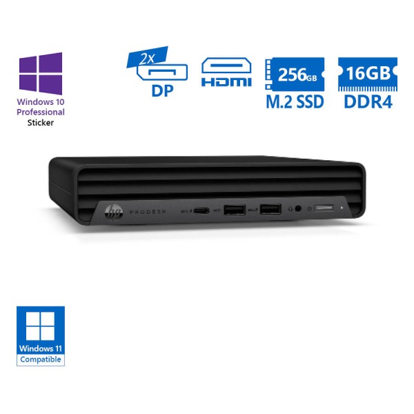 HP ProDesk 400G6 DM i5-10500T/16GB DDR4/256GB M.2 SSD/No ODD/10P Grade A Refurbished PC