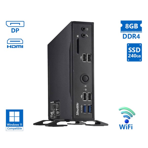 Shuttle DS10U Tiny WiFi i5-8265U/8GB DDR4/240GB SSD/No ODD/Grade A Refurbished PC Shuttle DS10U Tiny WiFi i5-8265U/8GB DDR4/240GB SSD/No ODD/Grade A Refurbished PC