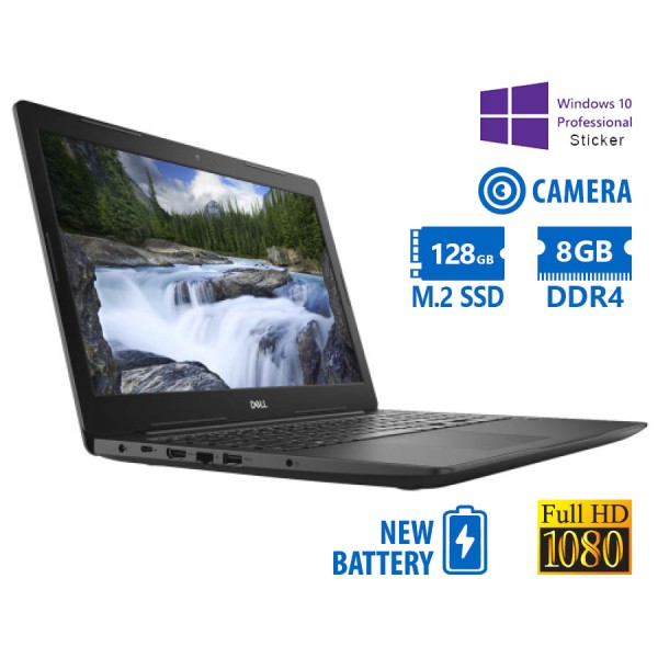 Dell (A-) Latitude 3590 i3-6006U/15.6``FHD/8GB DDR4/128GB M.2 SSD/No ODD/Camera/New Battery/10P Grad