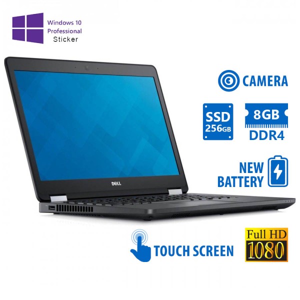Dell (A-) Latitude E5470 i5-6300U/14``FHD Touchscreen/8GB DDR4/256GB SSD/No ODD/Camera/New Battery/1