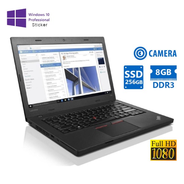 Lenovo (A-) ThinkPad L460 i5-6300U/14``FHD/8GB DDR3/256GB SSD/No ODD/Camera/10P Grade A- Refurbished