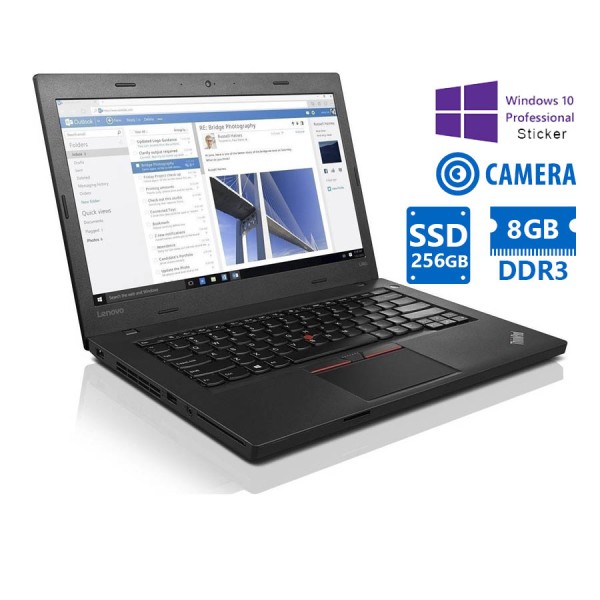 Lenovo ThinkPad L460 i5-6300U/14``/8GB DDR3/256GB SSD/No ODD/Camera/10P Grade A Refurbished Laptop
