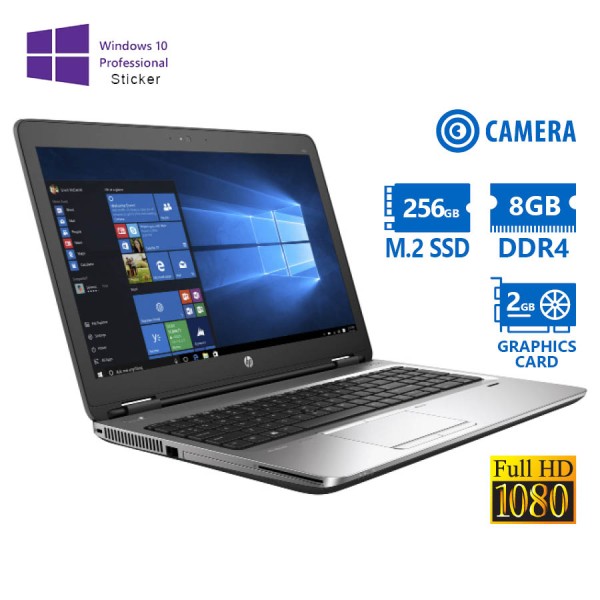 HP (A-) ProBook 650 G2 i7-6600U/15.6``FHD/8GB DDR4/256GB M.2 SSD/DVD/Radeon R7 M365X (2GB)/Camera/10