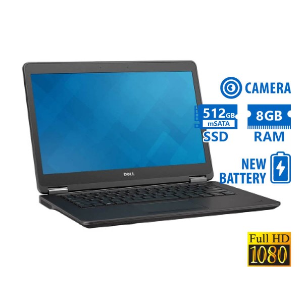Dell Latitude E7450 i7-5600U/14”FHD/8GB DDR3/512GB mSATA SSD/No ODD/Camera/New Battery/8P Grade A Re Dell Latitude E7450 i7-5600U/14”FHD/8GB DDR3/512GB mSATA SSD/No ODD/Camera/New Battery/8P Grade A Re