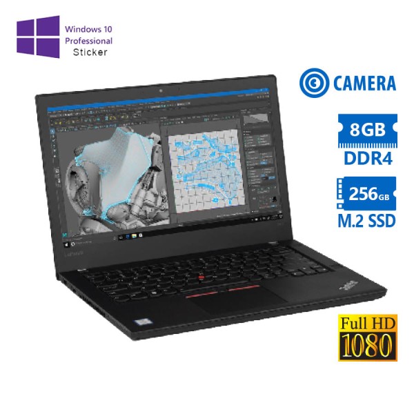 Lenovo (A-) ThinkPad T470 i5-6300U/14``FHD/8GB DDR4/256GB M.2 SSD/No ODD/Camera/10P Grade A- Refurbi Lenovo (A-) ThinkPad T470 i5-6300U/14``FHD/8GB DDR4/256GB M.2 SSD/No ODD/Camera/10P Grade A- Refurbi