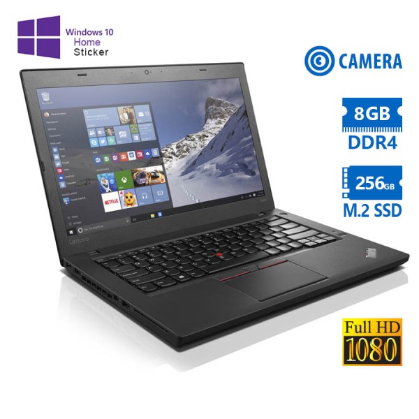 Lenovo ThinkPad T460s i5-6300U/14”FHD/8GB DDR4/256GB M.2 SSD/No ODD/Camera/10H Grade A Refurbished L