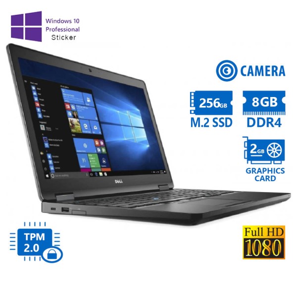 Dell (A-) Latitude 5580 i7-7820HQ/15.6``FHD/8GB DDR4/256GB M.2 SSD/No ODD/GeForce 940MX (2GB)/Camera