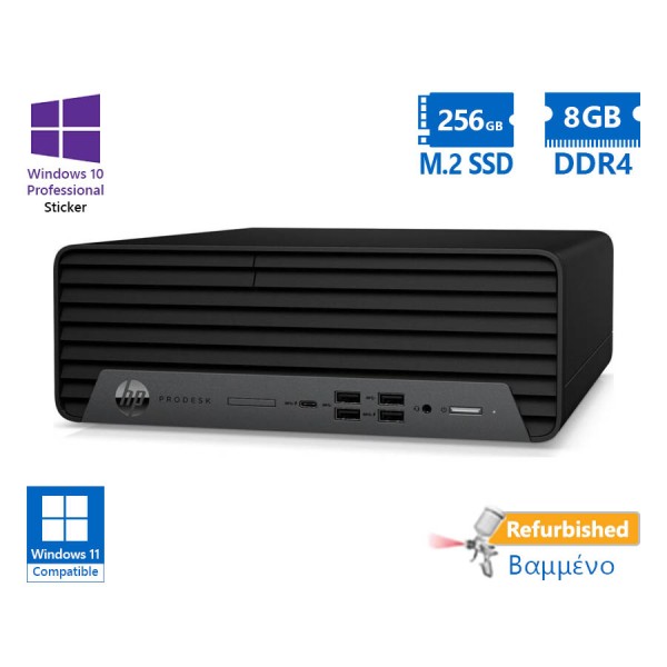HP 600G6 SFF i3-10100/8GB DDR4/256GB M.2 SSD/No ODD/10P Grade A+ Refurbished PC