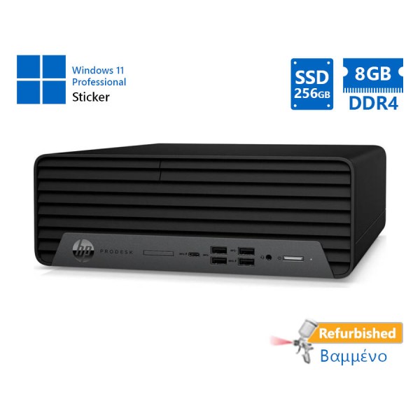 HP 600G6 SFF i3-10100/8GB DDR4/256GB SSD/No ODD/11P Grade A+ Refurbished PC