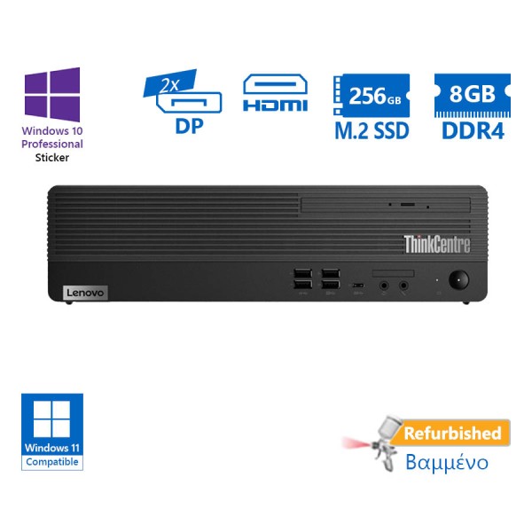 Lenovo M70s SFF i5-10400/8GB DDR4/256GB M.2 SSD/DVD/10P Grade A+ Refurbished PC
