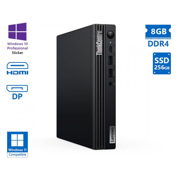 Lenovo ThinkCentre M70q Tiny i5-10400T/8GB DDR4/256GB SSD/No ODD/10P Grade A Refurbished PC