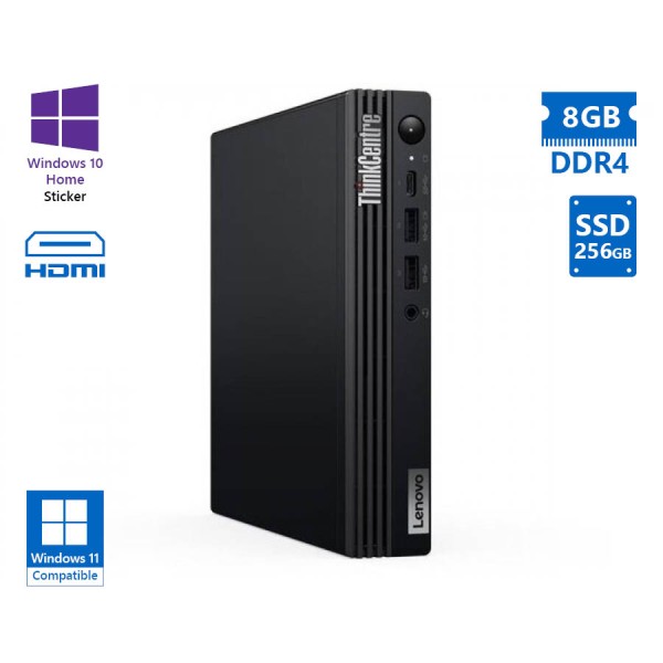 Lenovo (A-) ThinkCentre M70q Tiny i5-10400T/8GB DDR4/256GB SSD/No ODD/10H Grade A- Refurbished PC