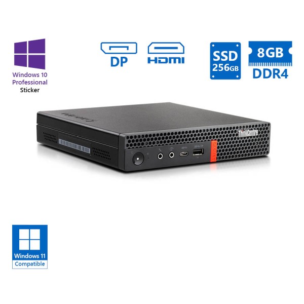Lenovo ThinkCentre M720q Tiny i3-8100T/8GB DDR4/256GB SSD/No ODD/10P Grade A Refurbished PC