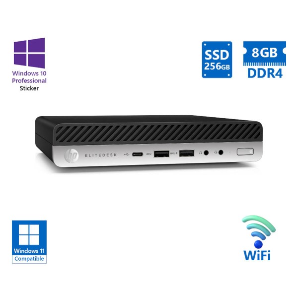 HP EliteDesk 705G5 DM WiFi AMD Ryzen 5Pro 3400GE/8GB DDR4/256GB SSD/No ODD/10P Grade A Refurbished P