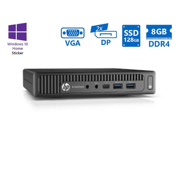 HP EliteDesk 800G2 DM i5-6500T/8GB DDR4/128GB SSD/No ODD/10H Grade A Refurbished PC