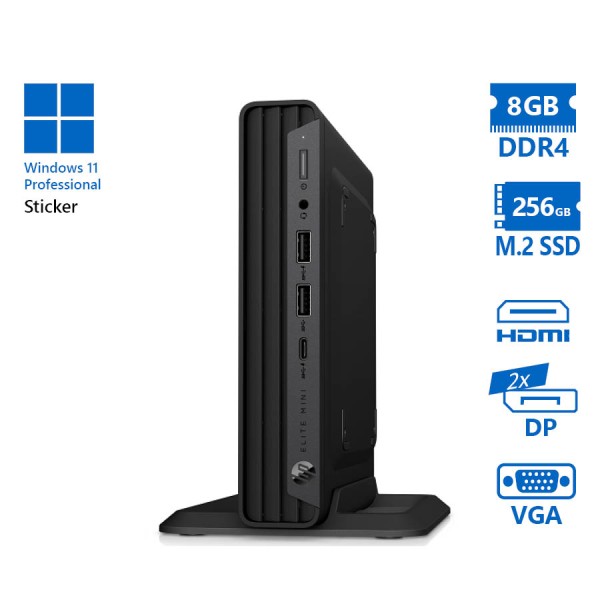HP Elite mini 600 G9 DM i5-12500/8GB DDR4/256GB M.2 SSD/No ODD/11P Grade A Refurbished PC HP Elite mini 600 G9 DM i5-12500/8GB DDR4/256GB M.2 SSD/No ODD/11P Grade A Refurbished PC
