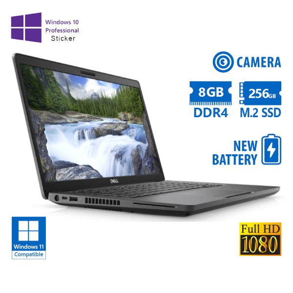 Dell (A-) Latitude 5400 i5-8365U/14``FHD/8GB DDR4/256GB M.2 SSD/No ODD/Camera/New Battery/10P Grade Dell (A-) Latitude 5400 i5-8365U/14``FHD/8GB DDR4/256GB M.2 SSD/No ODD/Camera/New Battery/10P Grade