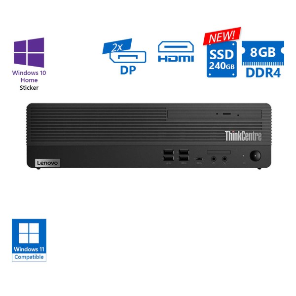 Lenovo M70s SFF i5-10400/8GB DDR4/240GB SSD New/No ODD/10H Grade A Refurbished PC Lenovo M70s SFF i5-10400/8GB DDR4/240GB SSD New/No ODD/10H Grade A Refurbished PC