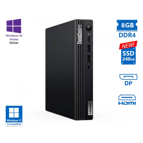 Lenovo ThinkCentre M70q Tiny i5-10400T/8GB DDR4/240GB SSD New/No ODD/10H Grade A Refurbished PC Lenovo ThinkCentre M70q Tiny i5-10400T/8GB DDR4/240GB SSD New/No ODD/10H Grade A Refurbished PC
