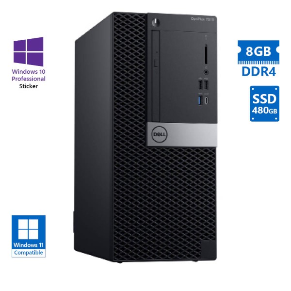 Dell (A-) 7070 Tower i5-9500/8GB DDR4/480GB SSD/No ODD/10P Grade A- Refurbished PC Dell (A-) 7070 Tower i5-9500/8GB DDR4/480GB SSD/No ODD/10P Grade A- Refurbished PC