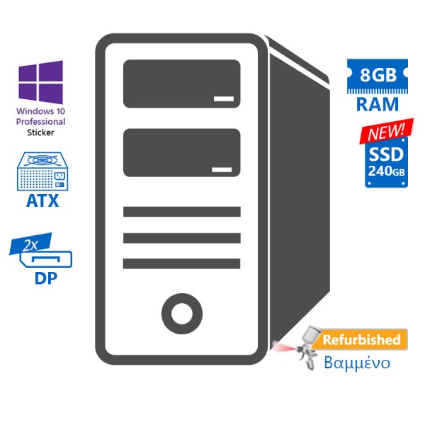 OEM Tower i5-6400/8GB DDR4/240GB SSD New/DVD/10P Grade A+ Refurbished PC OEM Tower i5-6400/8GB DDR4/240GB SSD New/DVD/10P Grade A+ Refurbished PC