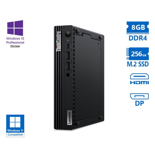 Lenovo ThinkCentre M70q Gen3 Tiny i5-12400T/8GB DDR4/256GB M.2 SSD/No ODD/10P Grade A Refurbished PC Lenovo ThinkCentre M70q Gen3 Tiny i5-12400T/8GB DDR4/256GB M.2 SSD/No ODD/10P Grade A Refurbished PC
