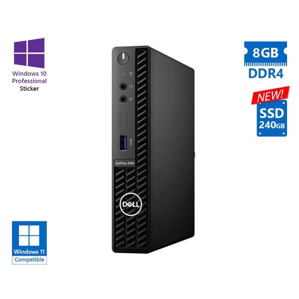 Dell Optiplex 3090 DM i5-10500T/8GB DDR4/240GB SSD New/No ODD/10P Grade A Refurbished PC Dell Optiplex 3090 DM i5-10500T/8GB DDR4/240GB SSD New/No ODD/10P Grade A Refurbished PC