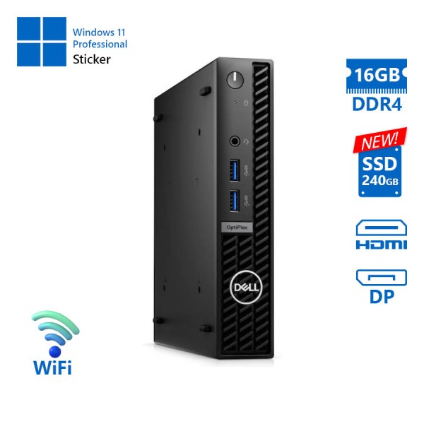 Dell Optiplex Micro 7010 WiFi i5-13500T/16GB DDR4/240GB SSD New/No ODD/11P Grade A Refurbished PC Dell Optiplex Micro 7010 WiFi i5-13500T/16GB DDR4/240GB SSD New/No ODD/11P Grade A Refurbished PC