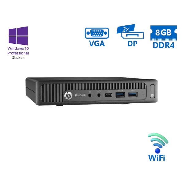 HP ProDesk 600G2 DM WiFi i3-6100T/8GB DDR4/500GB/No ODD/10P Grade A Refurbished PC HP ProDesk 600G2 DM WiFi i3-6100T/8GB DDR4/500GB/No ODD/10P Grade A Refurbished PC