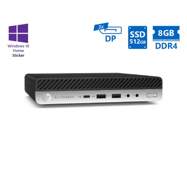 HP EliteDesk 800G3 DM i5-6500/8GB DDR4/512GB M.2 SSD/No ODD/10H Grade A Refurbished PC HP EliteDesk 800G3 DM i5-6500/8GB DDR4/512GB M.2 SSD/No ODD/10H Grade A Refurbished PC