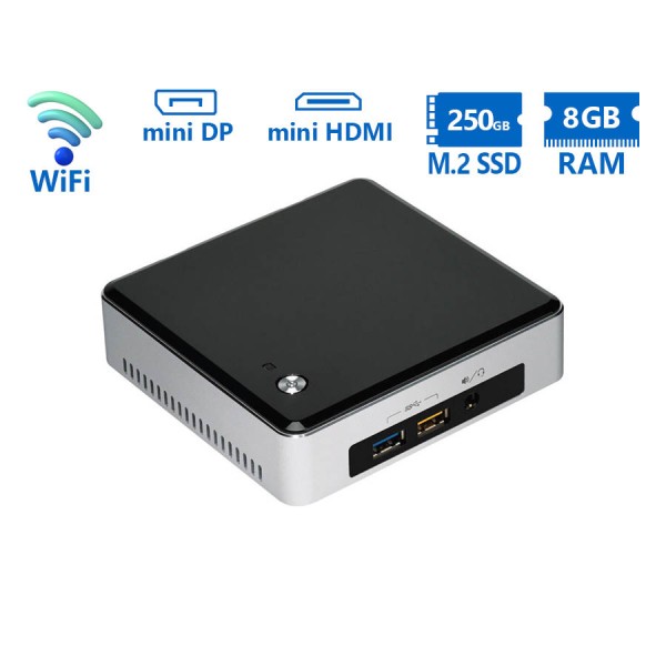 Intel NUC5i5RYK i5-5250U/8GB DDR3/250GB M.2 SSD/No ODD/Grade A Refurbished PC Intel NUC5i5RYK i5-5250U/8GB DDR3/250GB M.2 SSD/No ODD/Grade A Refurbished PC