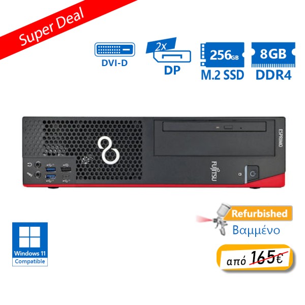 Fujitsu D958 SFF i5-8500/8GB DDR4/256GB M.2 SSD/No ODD/Grade A+ Refurbished PC Fujitsu D958 SFF i5-8500/8GB DDR4/256GB M.2 SSD/No ODD/Grade A+ Refurbished PC