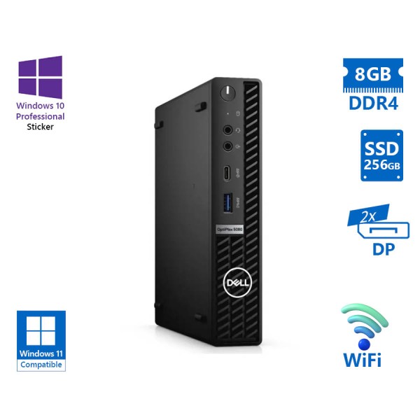 Dell Optiplex 5080 DM WiFi i5-10500T/8GB DDR4/256GB SSD/No ODD/10P Grade A Refurbished PC